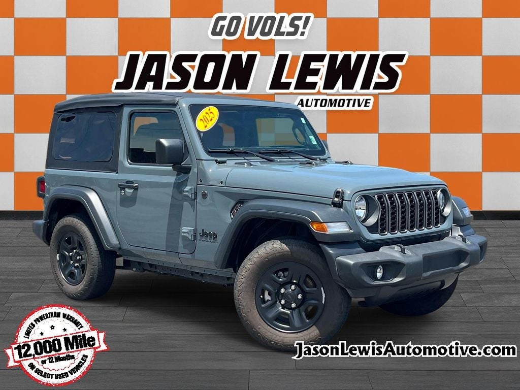2025 Jeep Wrangler Sport in Anvil Clearcoat — front three-quarter view
