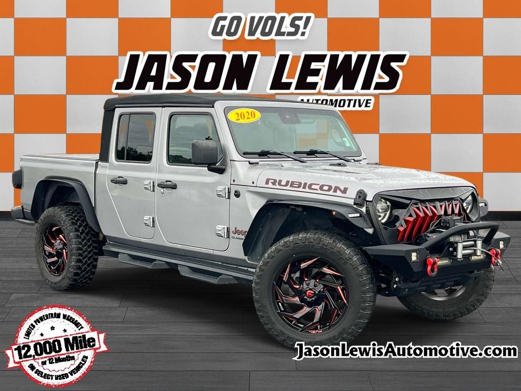 2020 Jeep Gladiator Rubicon in Billet Silver Metallic — front three-quarter view