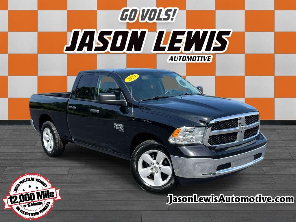 2024 RAM 1500 Classic SLT in Diamond Black — front three-quarter view