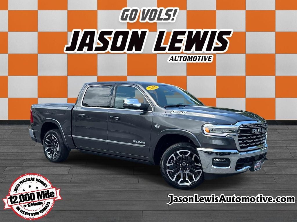 2026 RAM 1500 Limited in Crystal Metallic — front three-quarter view