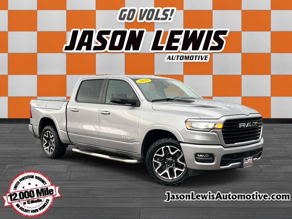 2025 RAM 1500 Laramie in Billet Silver Metallic — front three-quarter view
