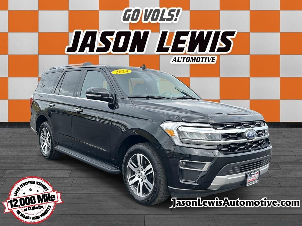 2024 Ford Expedition Limited in Black Metallic — front three-quarter view