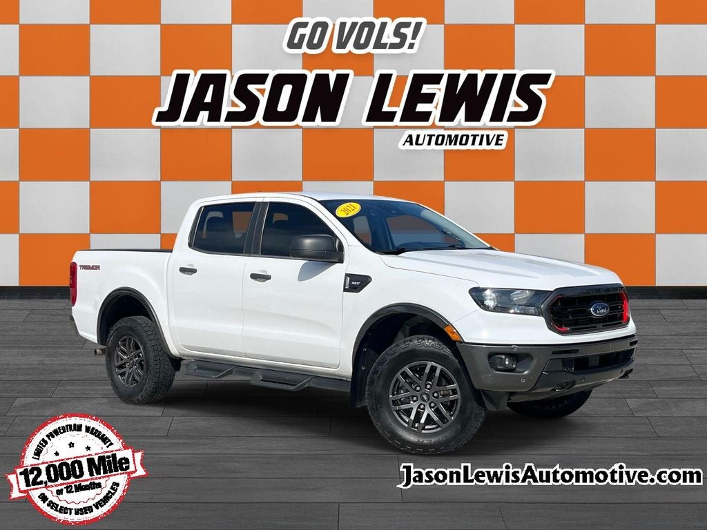2021 Ford Ranger XLT in Oxford White — front three-quarter view