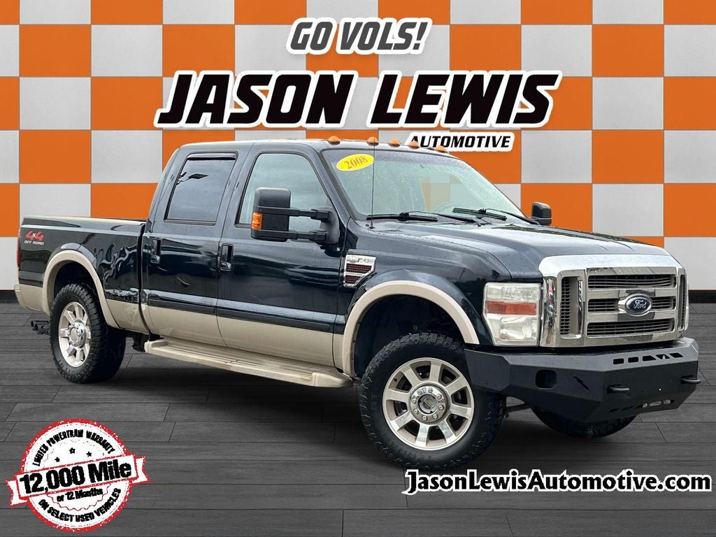 2008 Ford F-250SD King Ranch in Dark Stone Clearcoat Metallic — front three-quarter view