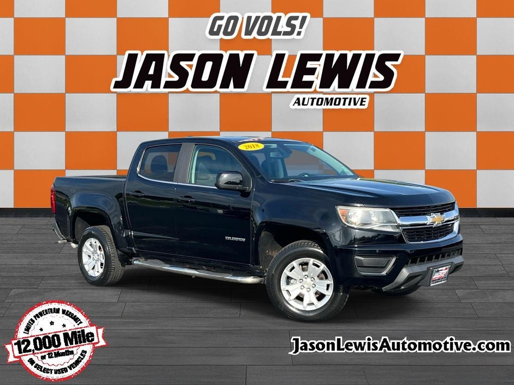 2018 Chevrolet Colorado LT in Black — front three-quarter view