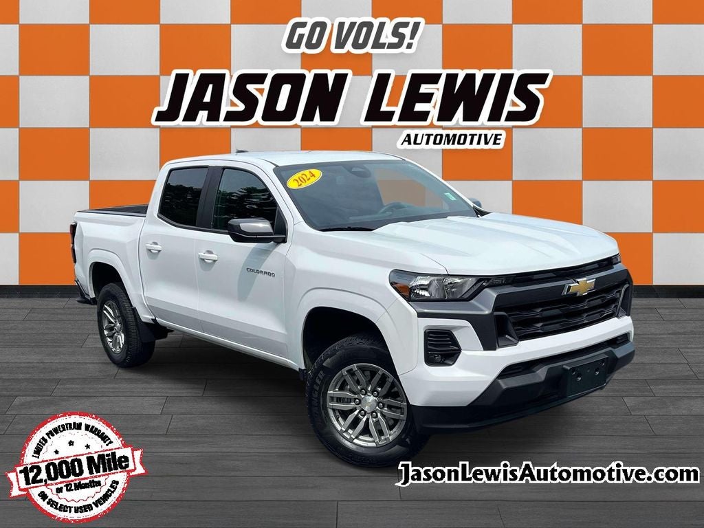 2024 Chevrolet Colorado LT in Summit White — front three-quarter view