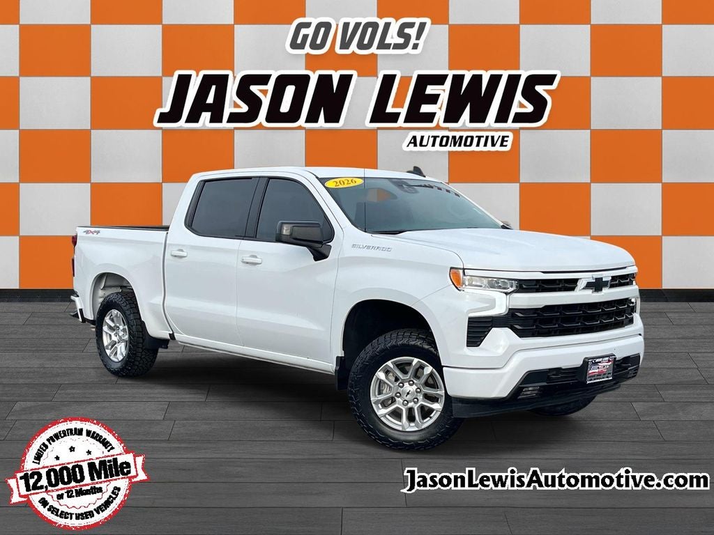2026 Chevrolet Silverado 1500 RST in Summit White — front three-quarter view