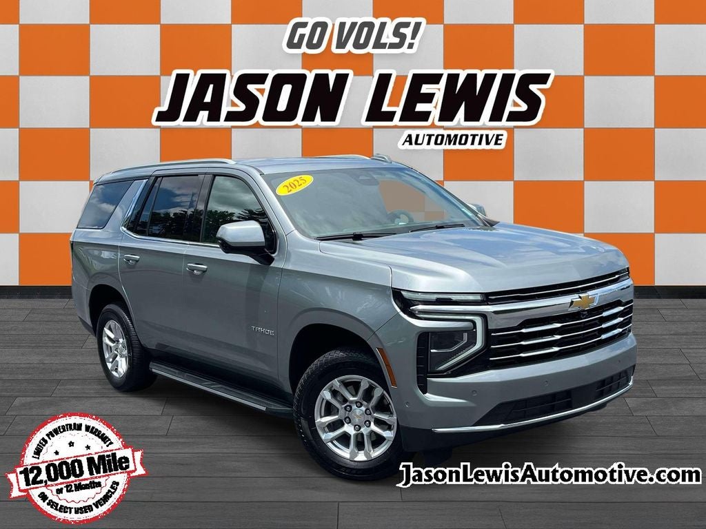 2025 Chevrolet Tahoe LT in Sterling Gray Metallic — front three-quarter view