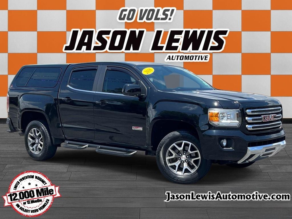 2016 GMC Canyon SLE1 in Onyx Black — front three-quarter view