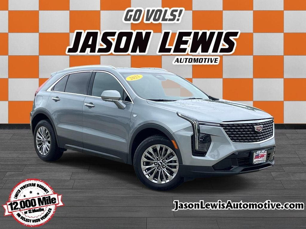 2025 Cadillac XT4 Premium Luxury in Argent Silver Metallic — front three-quarter view