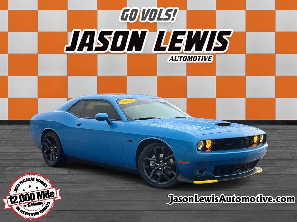 2023 Dodge Challenger R/T in Blue Pearl — front three-quarter view
