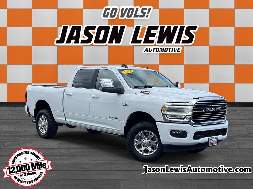2024 RAM 2500 Laramie in Bright White Clearcoat — front three-quarter view
