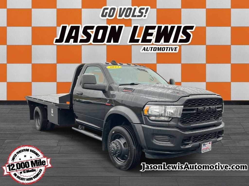 2023 RAM 5500HD Tradesman in Diamond Black — front three-quarter view