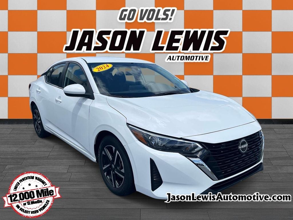 2024 Nissan Sentra SV in Fresh Powder — front three-quarter view