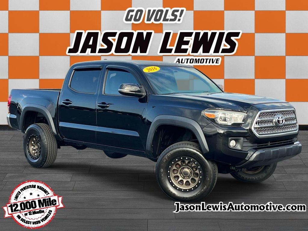 2016 Toyota Tacoma TRD Off-Road V6 in Black — front three-quarter view