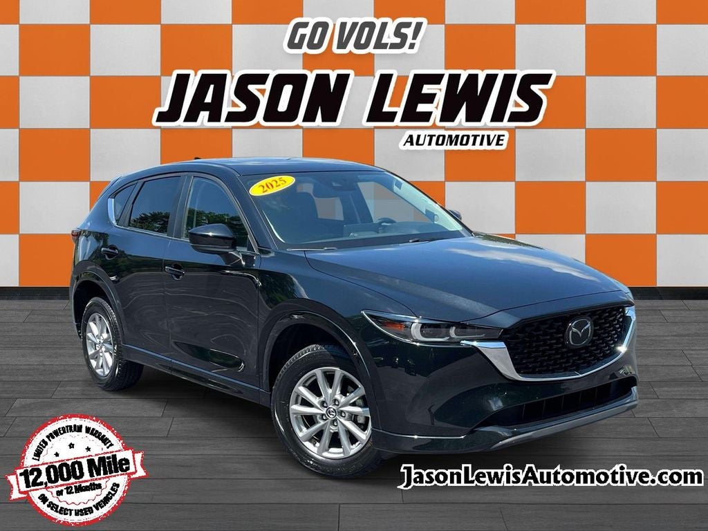 2025 Mazda Mazda CX-5 2.5 S Preferred Package in Jet Black — front three-quarter view