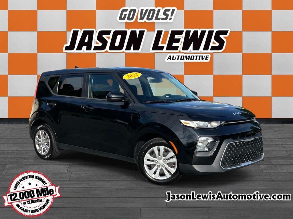2022 Kia Soul LX in Cherry Black — front three-quarter view