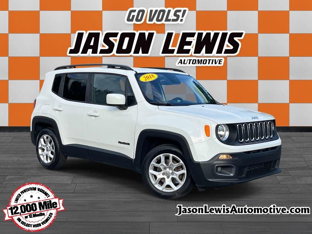 2018 Jeep Renegade Latitude in Alpine White — front three-quarter view